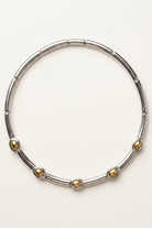 Chuk Form necklace in silver from the FORM collection, rhodium-plated brass with a leather-like texture. Ukrainian designer jewellery at MIXMVSE London.