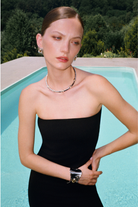 Chuk Form necklace, styled look from the FORM collection. Ukrainian designer jewellery at MIXMVSE London.