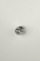 Chuk Bold Drop No. 1 silver ear cuff, styled look. Ukrainian designer jewellery at MIXMVSE London.